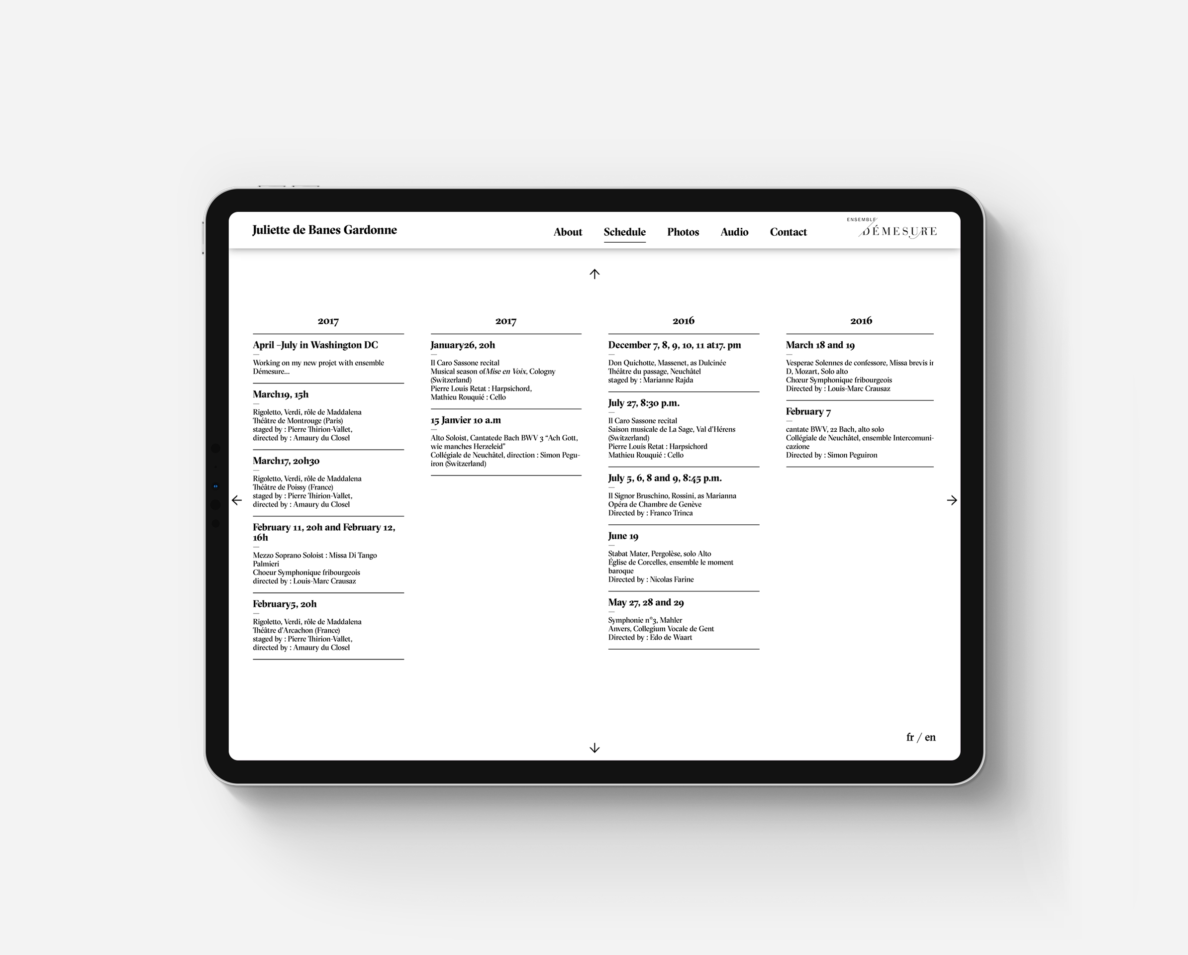 Website - Juliette de Banes Gardonne