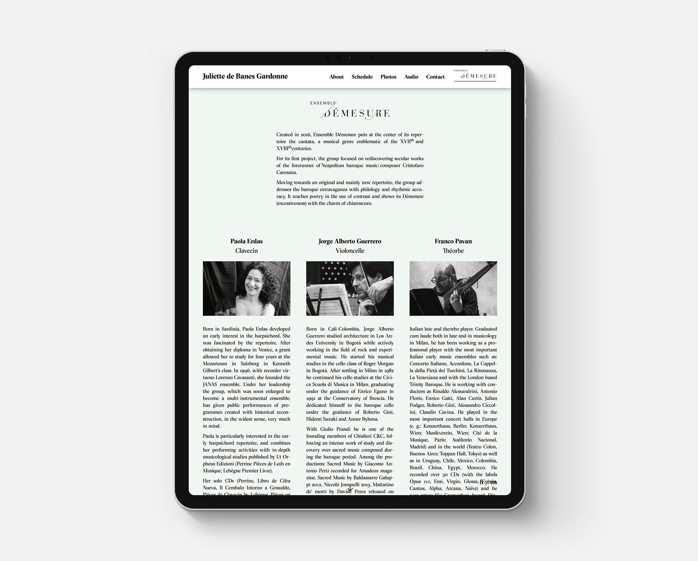Website - Juliette de Banes Gardonne