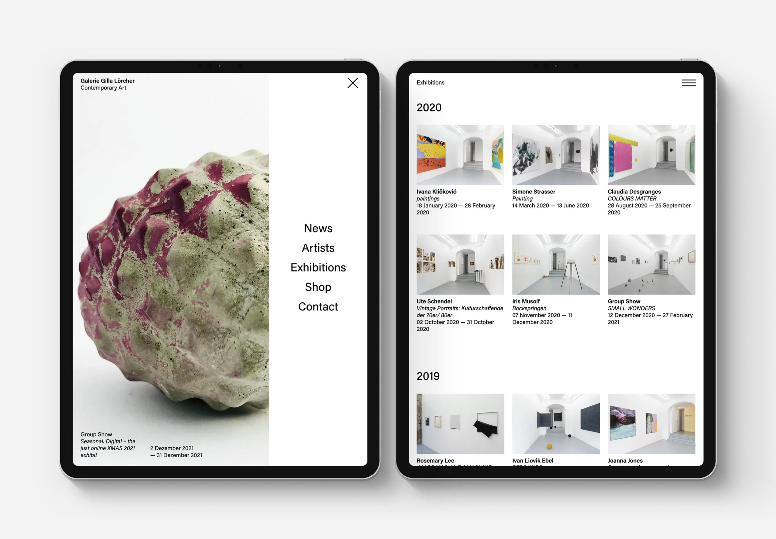 Galerie Gilla Lörcher - Website