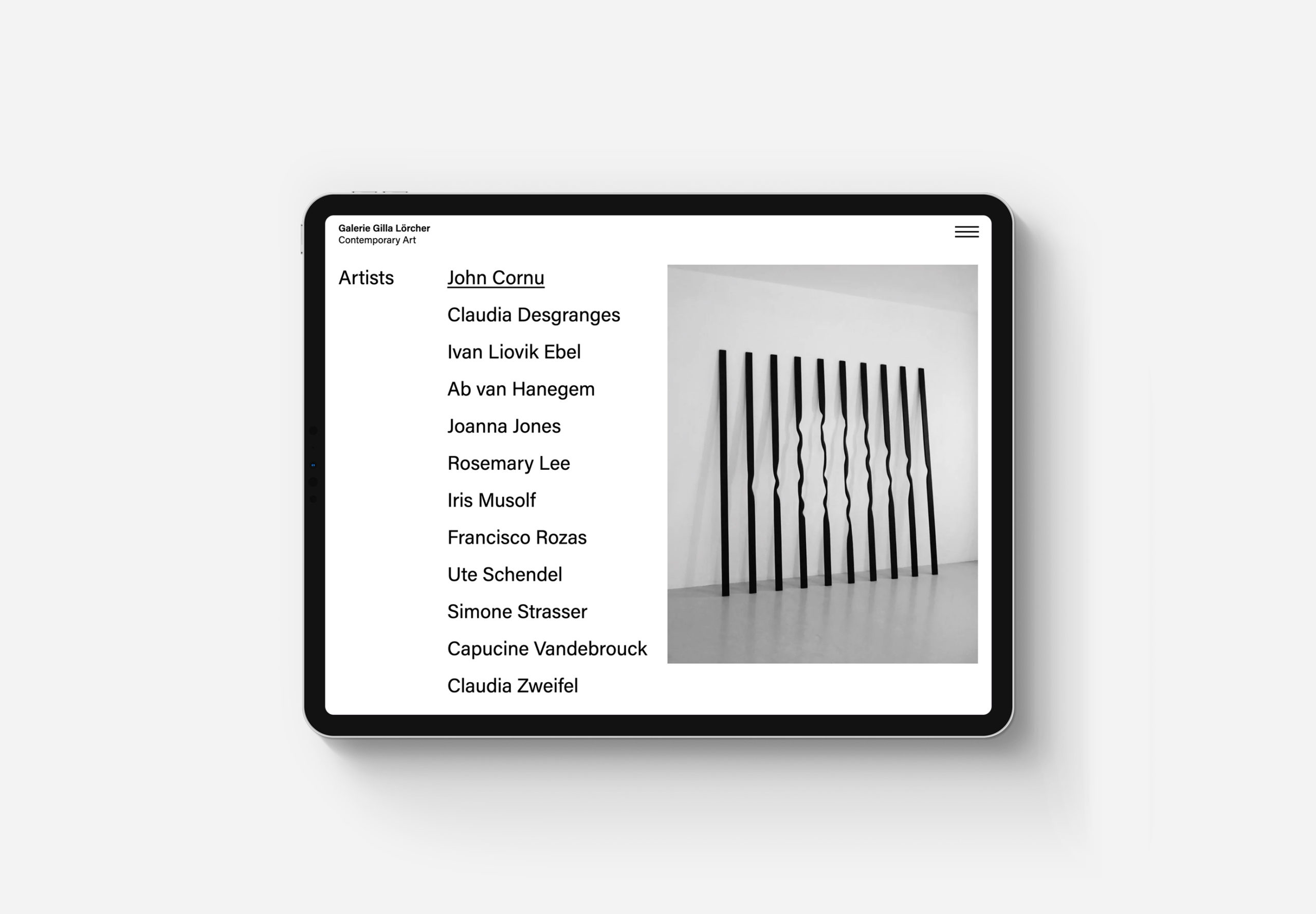 Galerie Gilla Lörcher - Website