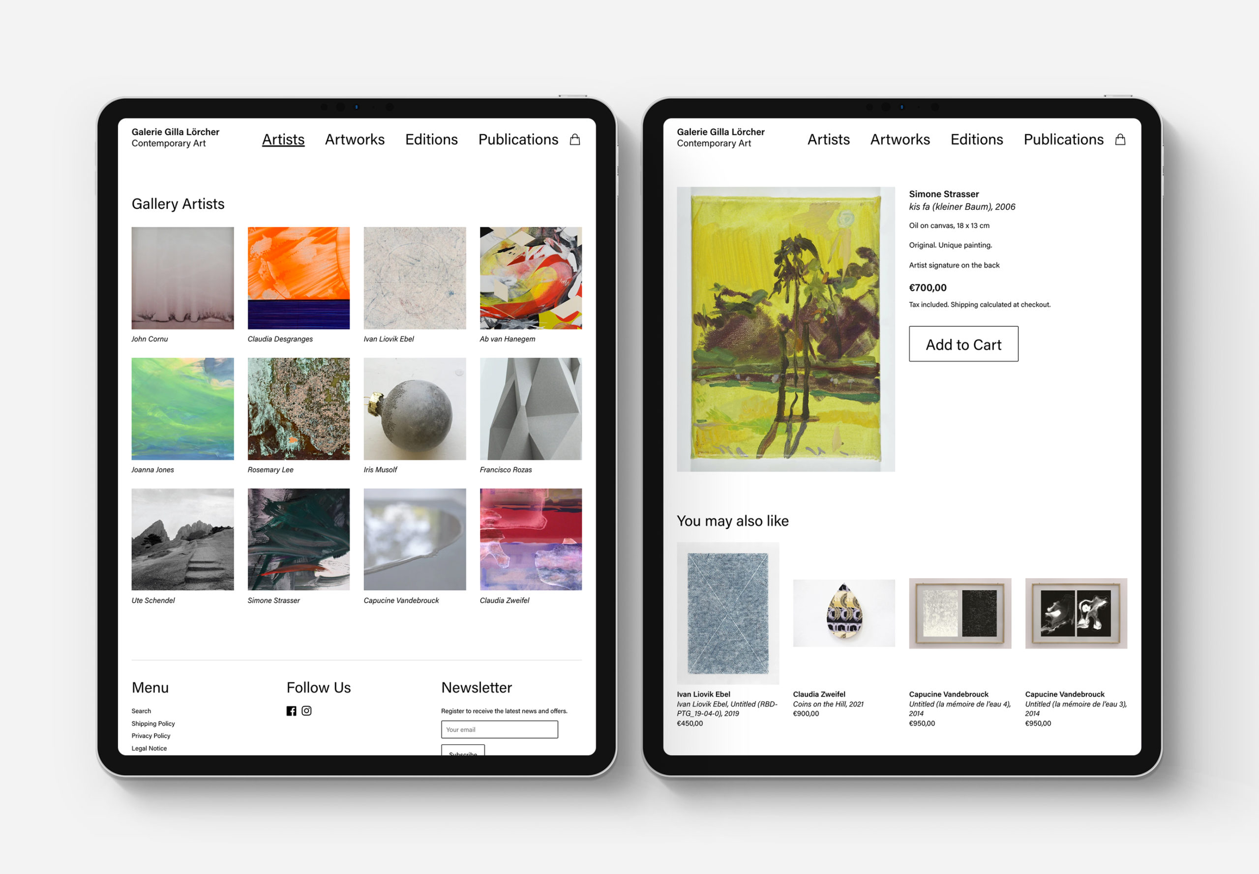 Galerie Gilla Lörcher - Website