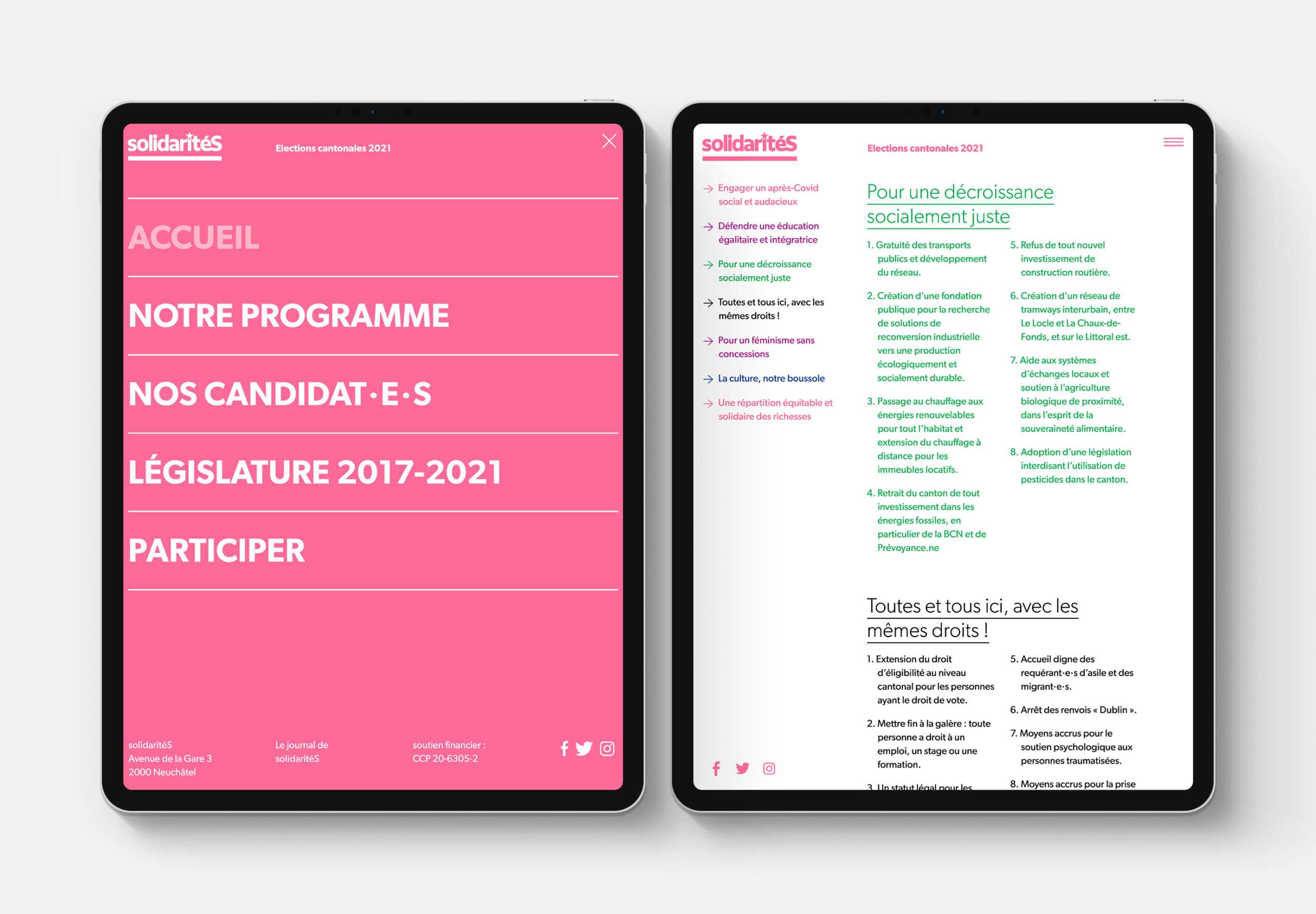 solidaritéS – campaign 2021